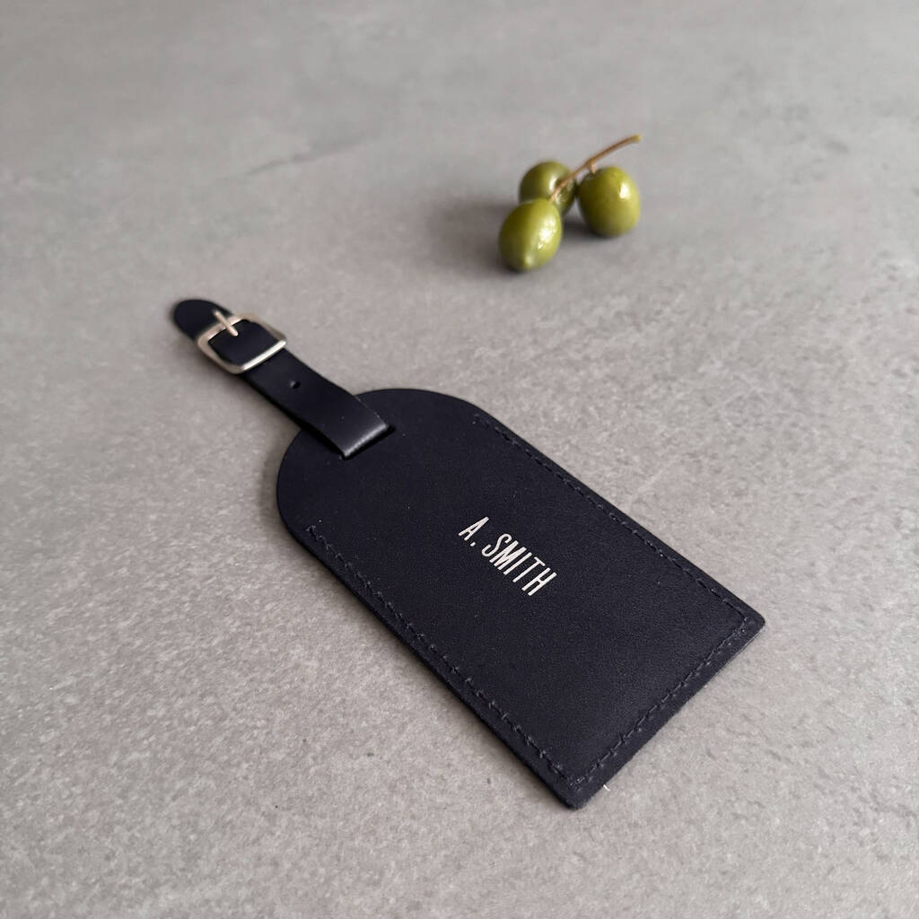 Personalised Leather Luggage Tag, 1 of 9