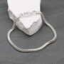 Men's Sterling Silver Franco Box Chain Bracelet, thumbnail 2 of 3