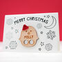 Personalised Penguin Finger Puppet And Colour In Card, thumbnail 2 of 4
