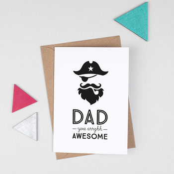 Retro Fathers Day Card Pirate Captain, 4 of 6