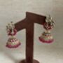 Statement Peacock Hot Pink Indian Earrings, thumbnail 3 of 3