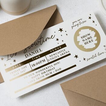 Personalised Concert Ticket Gift Voucher Birthday, 4 of 8