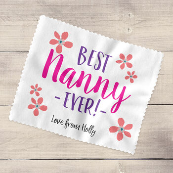 Personalised Best Nan Ever Glasses Cleaning Lens Cloth, 3 of 3
