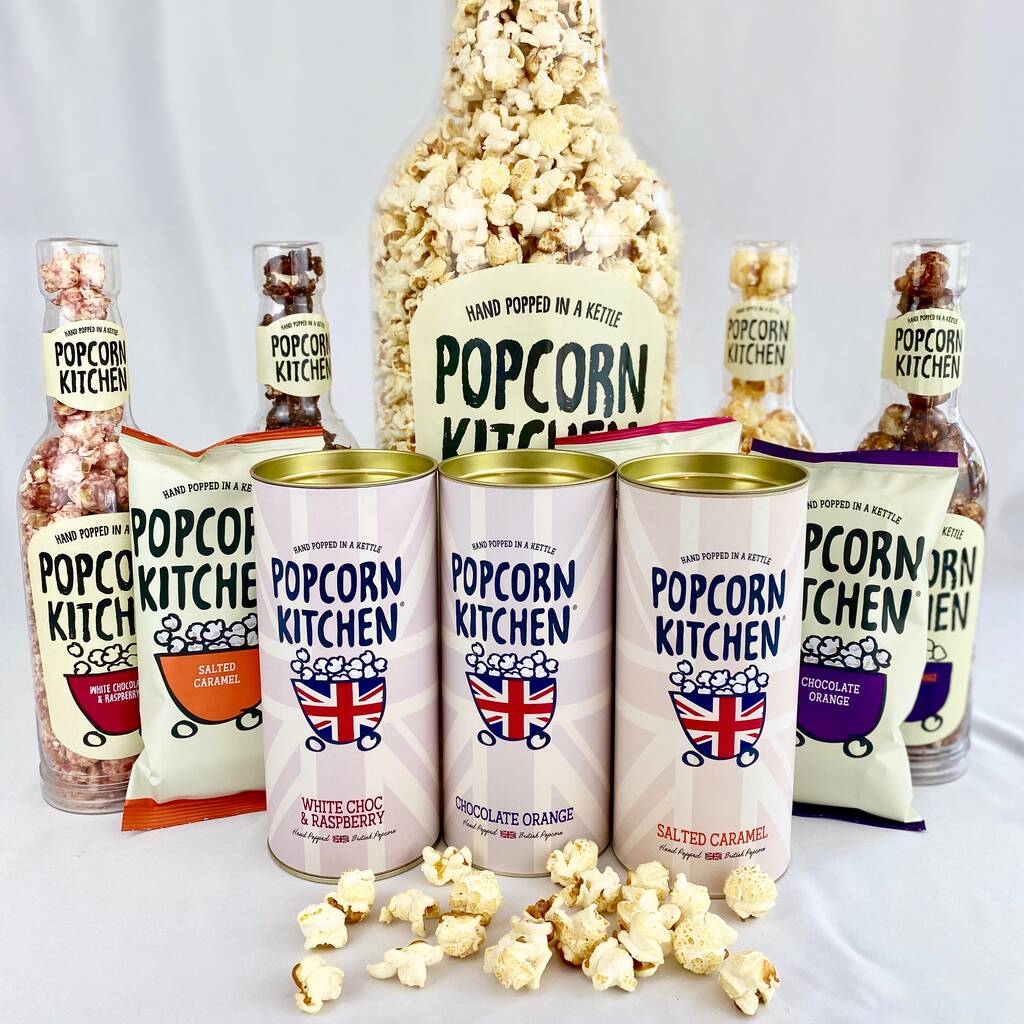 gourmet british popcorn moneybox set by popcorn kitchen