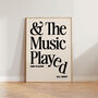 The Music Played Wall Art Print, thumbnail 2 of 11