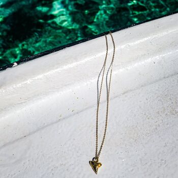 Shark Tooth Necklace Solid Gold, 4 of 7