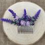 Lavender And Lilac Flower Hair Comb, thumbnail 1 of 7