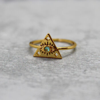 Evil Eye Triangle Ring, 3 of 3