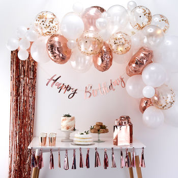 Rose Gold Balloon Arch Kit Party Decoration Pack, 2 of 2