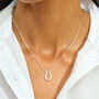 Horse Shoe Petal Pendant, thumbnail 3 of 5