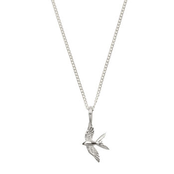 Swallow In Flight Silver Necklace, 4 of 7