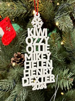 Personalised Family Christmas Tree Decoration, 3 of 6