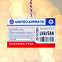 Personalised Boarding Pass Christmas Tree Decoration, thumbnail 2 of 5