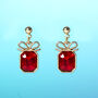 Bells And Bows Christmas Earring Pair, thumbnail 4 of 5
