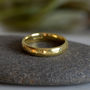 Hammered Effect Wedding Band In 18ct Yellow Gold, thumbnail 1 of 4