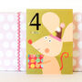Gold Foiled Mouse 4th Birthday Card, thumbnail 4 of 5