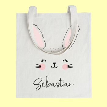 Personalised Easter Bunny Egg Hunt Bag, 2 of 8