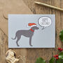 Christmas Lurcher Sighthound Dog Pin Badge, thumbnail 12 of 12