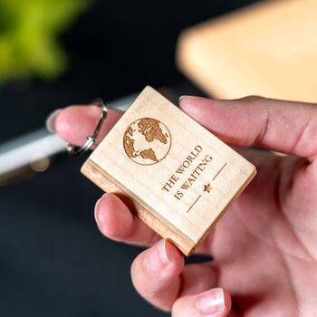 Personalised Graduation And Good Luck Gift Wooden Book Keyring, 9 of 12