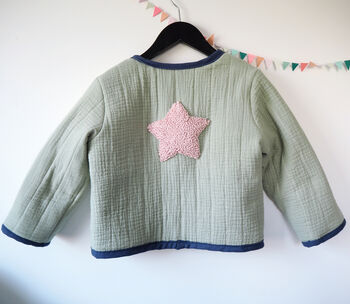 Baby And Child's Quilted Coat With Star Motif, 5 of 10