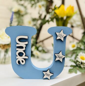 Uncle Gift Letter Personalised Stars, 3 of 3