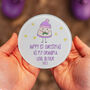 First Christmas As A Grandmother Personalised Glass Coaster, thumbnail 1 of 2