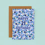 21st Birthday Card For Men, Geometric 21st Card, For Him, thumbnail 2 of 2