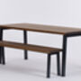 Holme Industrial Dining Table And Bench, thumbnail 3 of 9