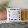 'Inhale, Exhale' Graphic Cushion, thumbnail 1 of 3
