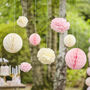 Pom Pom And Honeycomb Hanging Tissue Party Decorations, thumbnail 1 of 4