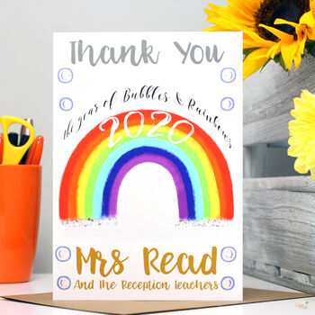 Rainbow Bubbles Thank You Card, 8 of 9