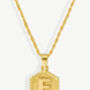 Textured Initial Coin Necklace With Rope Chain, thumbnail 5 of 11