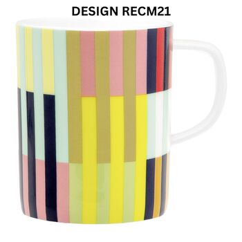 Coffee Or Tea Mug In Fine Porcelain Multicoloured, 4 of 12