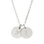 Silver Initials Necklace With Two Or More Discs, thumbnail 2 of 6