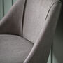 Grey Linen Herringbone Dining Chair – Set Of Two, thumbnail 2 of 2