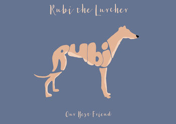 Personalised Lurcher Print, 2 of 2