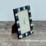 Natalini Blue And Cream Striped Photo Frame, thumbnail 1 of 4
