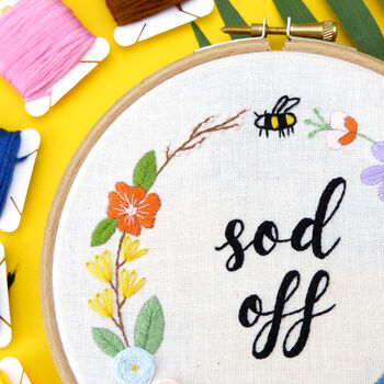 Sod Off Embroidery Kit, 2 of 8