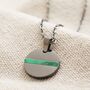 Men's Personalised Green Feature Pendant Necklace, thumbnail 1 of 3