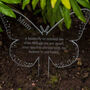 Personalised Butterfly Memorial Marker Plaque Ornament, thumbnail 2 of 5