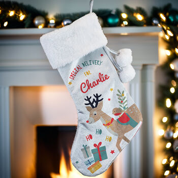 Personalised Reindeer Christmas Stocking, 3 of 4