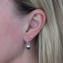 The Orb Emerald May Birthstone Earrings| Silver, thumbnail 3 of 5