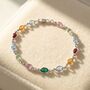 Colourful Multi Gemstone Sterling Silver Bracelet, thumbnail 1 of 5
