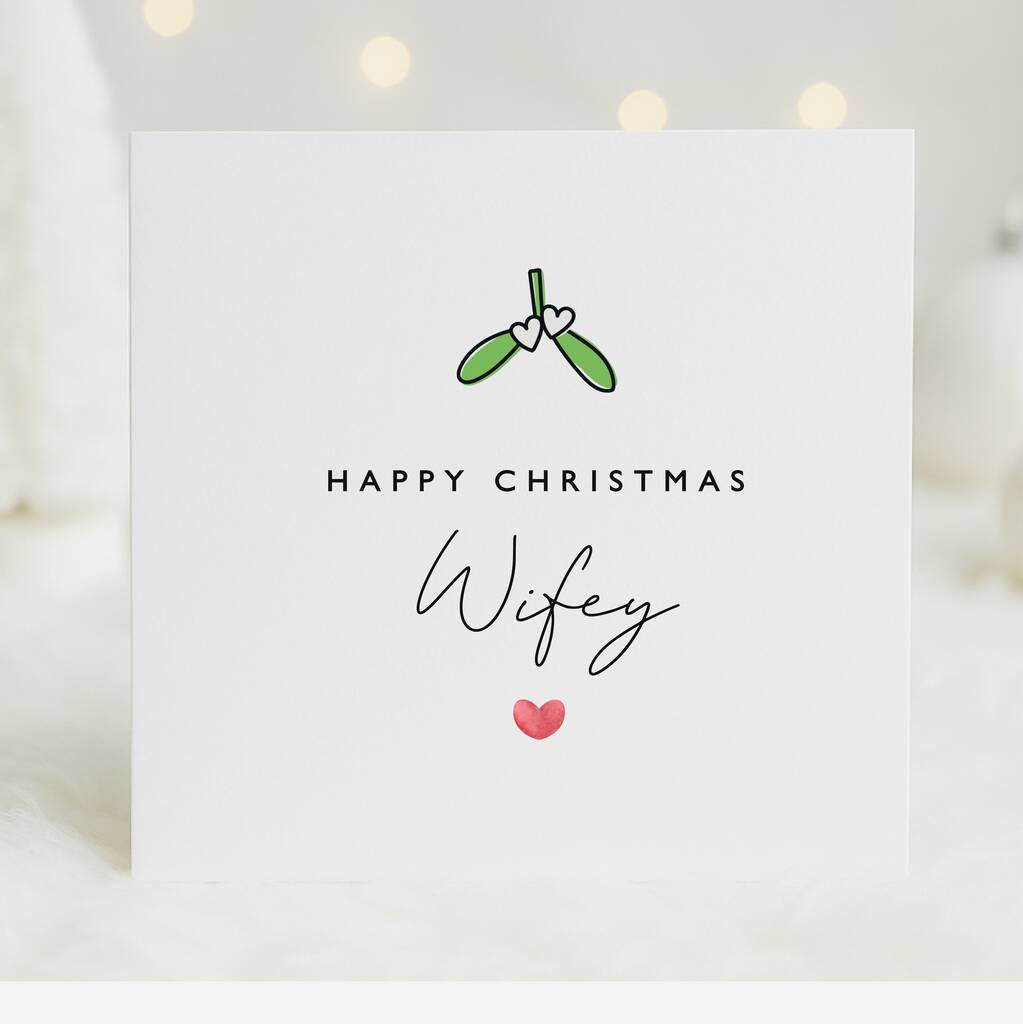 Happy Christmas Wifey Card