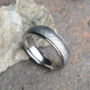 Personalised Titanium Wedding Ring Brushed Texture, thumbnail 1 of 10