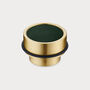 Brass Floor Mounted Door Stops With Leather Insert, thumbnail 8 of 9