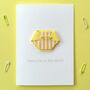New Baby Boy Or Girl Stripe Nappy Card, thumbnail 3 of 12