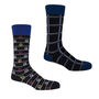 Check Black And Christmas Tree Black Men's Socks Bundle, thumbnail 1 of 5