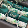 Personalised Reusable Floral Green Christmas Crackers, thumbnail 1 of 9