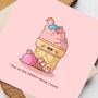 Cute Pig Ice Cream Greetings Card, thumbnail 6 of 9